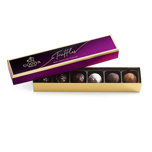 Godiva Chocolatier Dark Chocolate Truffles Assorted Chocolate Gift Box, 6 pc.