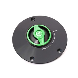 Green FCV CNC Quick Release Gas Fuel Cap Compatible with ZX-6R Ninja 07-18 ER-6F 06-16 Z1000 SX 11-18 KLZ1000 12-18 2019