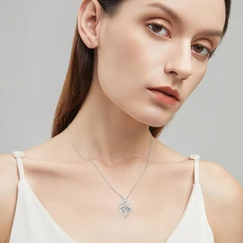 Horse Necklace Girls Pendant Horse Chain 925 Sterling Silver Jewellery Gifts for Women Teen Girls, Sterling Silver (Horse Garland Girl Necklace), Sterling Silver, No Gemstone
