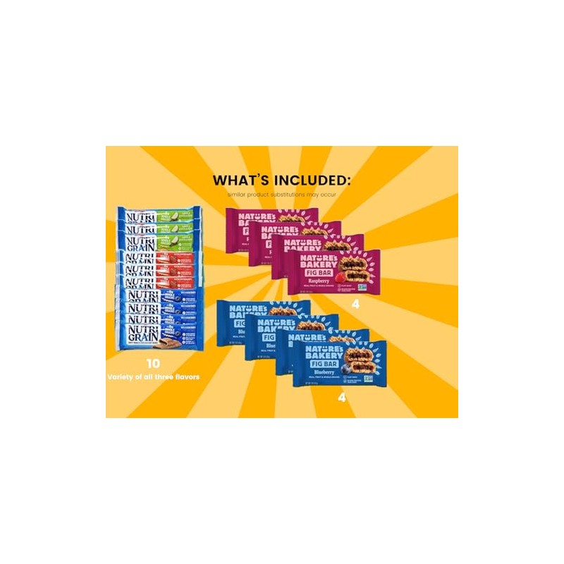 Healthy Snack Box 66 individually wrapped snack bars by VariTreats