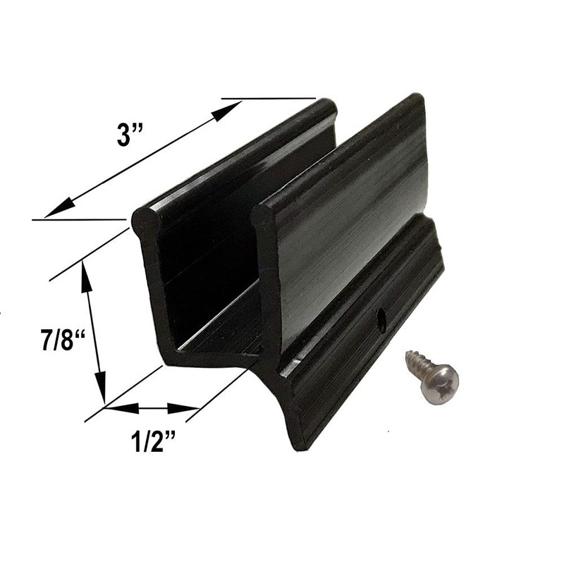 Gordon Glass® Sliding Shower Door Bottom Guide 1/2" Wide x