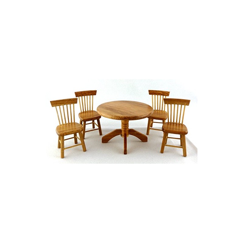 Aztec Imports, Inc. Table with 4 Chairs Oak