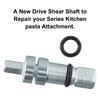 Cloudpower Pasta Attachment Shear Shaft Coupling, Compatible with KitchenAid Stand,