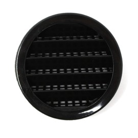 2" Round Plastic Louver Soffit Air Vent Reptile Screen Grille Cover Multiple Colors/Quantities (50, Black)