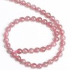 Natural Stone 8mm Strawberry Quartz Smooth Round Loose Beads Energy