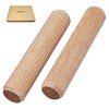 SKIR'CO (Pack of 200) Wooden Dowels 10x70mm Grooved Wood Dowels