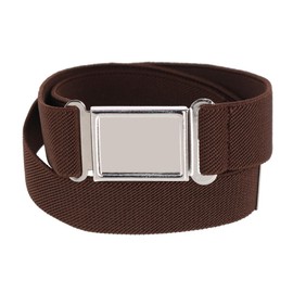 CTM® Kids' Adjustable Elastic Belt with Magnetic Buckle, Brown