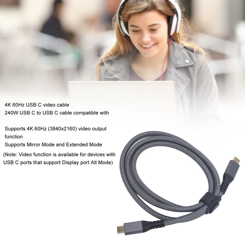 USB C to USB C Cable Support 20Gbps Data Transfer