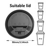 400 Pack Coffee Cup Lids, Black Plastic Dome Lids for