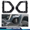 PIT66 Glossy Black Front Fog Light Outer Bezel Cover Set,