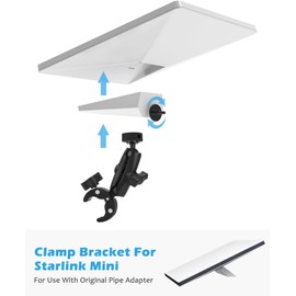 Mini Mount, Adjustable Clamp Mount for Mini Accessories with Mini Tripod Mount Adapter, RV Ladder Mount for Mini