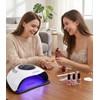 Qixeva UV Lamp for Gel Nails, 380 W UV Lamps,