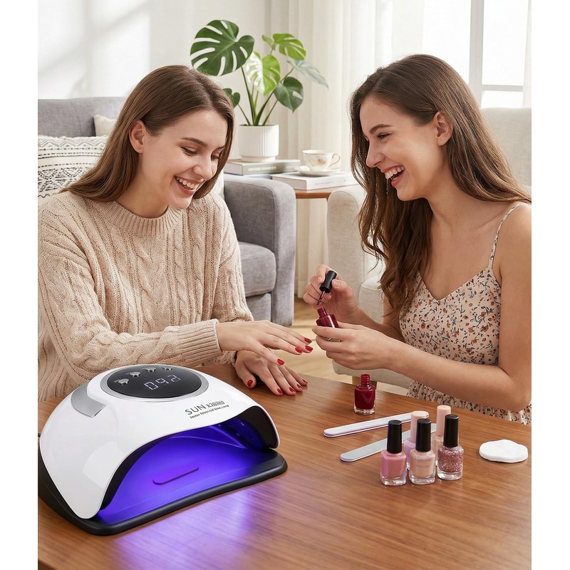 Qixeva UV Lamp for Gel Nails, 380 W UV Lamps,