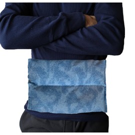 SacksyThyme Microwave Heating Pad for Back Pain, Cramps, Muscle Aches, Hot Therapy Moist Heat Pad for Neck and Shoulder - Flaxseed, CherryPit, Lavender Blend (13" x 7.5") Made in USA (Sky Blue)