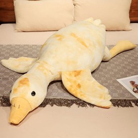50-160 cm Giant Goose Plush Toys Large Duck Doll Soft Cuddly Toy Sleeping Pillow for Children and Girls (Yellow, 50 cm)
