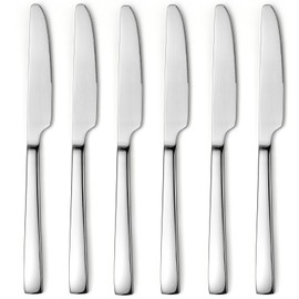 Dricharft Dinner Knives Set of 6 Stainless Steel 9 Inch Table Knives Set (Silver)
