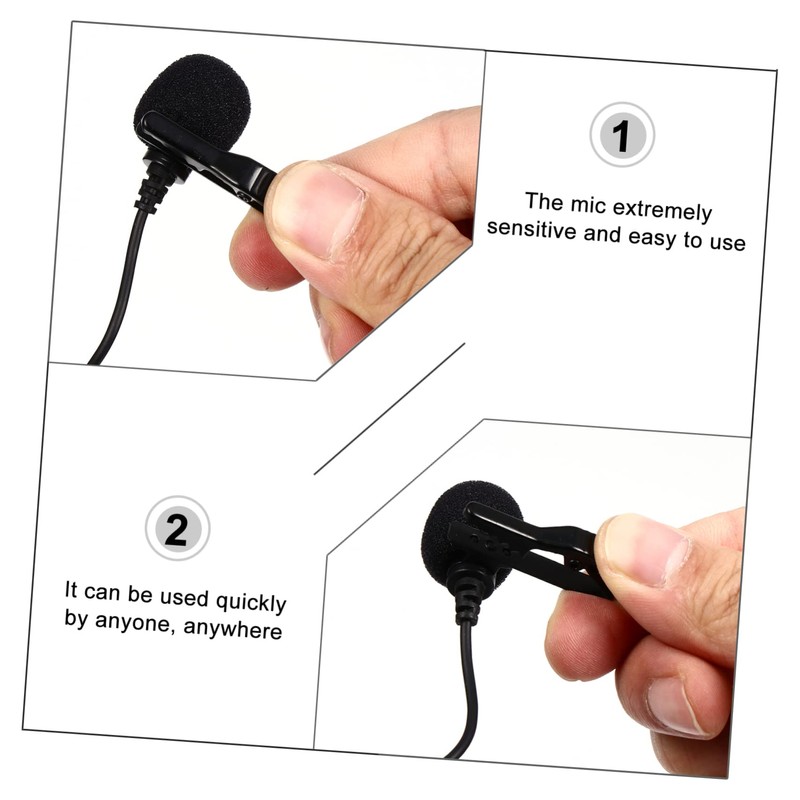 TOPPERFUN 1 Set Lavalier Condenser Microphone Lavalier Microphone USB Collar