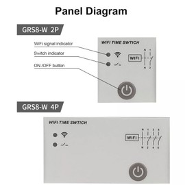 GEYA Intelligent Wifi Time Relay Switch Smart Home Wireless Remote Control Switch by Tuya APP AC220V DIN Rail Type (2P-63A)