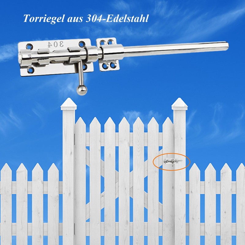 304 Stainless Steel Gate Lock Sliding Bolt Gate Lock Heavy