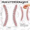JarThenaAMCS 50Pcs Baseball Party Favor Bags White Red Ball Treat