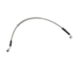 INFINAUTO Universal 50cm 19.67" Motorcycle Brake Clutch Oil Hose Line Pipe Hydraulic Reinforced Stainless Steel Braided Silver Tone Stylish Design