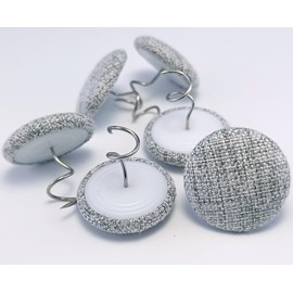 Upholstery Pins Twist for Slipcovers - Bed Skirt Pins - Furniture Pins to Hold Slipcovers（12Pack Light Grey