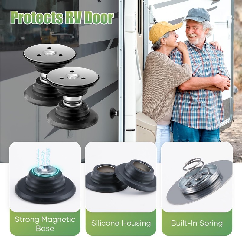 2 Pack RV Magnetic Door Catch, FlyCoco Powerful Magnetic Baggage