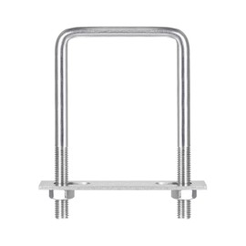 TA-VIGOR M10 Square U-Bolts, 77mm Inner Width 120mm Length 304 Stainless Steel U-Bolts with Nut, Plate for Attaching Piping Conduit Cable Tube Brackets Boat Trailer