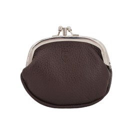 GERMANUS Barbara Women's Leather Purse with Clasp, brown, Classic