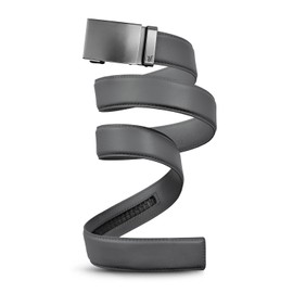 Mission Belt Ledergürtel für Herren mit Ratschenverschluss, 40 mm lang, Metall-Kollektion Gr. Large, Gun Metal Buckle & Cool Gray Leather