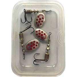 Mepps Aglia Special Trout Fishing Spinner, ARGENT POINTS ROUGES PAR 3, 3