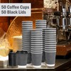 Lamosi 50 Pack - 16 oz Insulated Disposable Coffee Cups