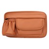 Waterproof Storage Bag Artificial Leather Brown Zipper Organizer for Vespa
