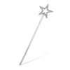Abeillo Fairy Wand, Silver Angel Magic Wand for Kids Flower