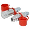 Flat Face Hydraulic Quick Coupler, 3/4" Body x #12 JIC