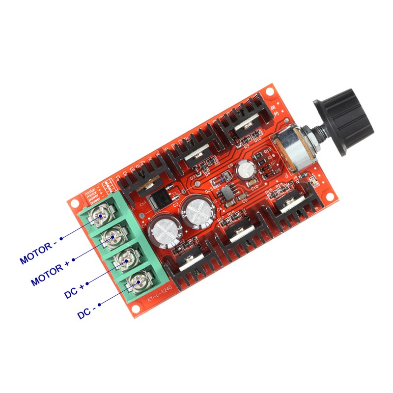 Adjustable 10-50V/40A/2000W DC Motor Speed Control PWM HHO RC Controller