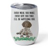 Brown Merle German Shorthaired Pointer Wine Tumbler 12oz - Stainless