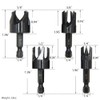 Takelablaze Wood Plug Cutters Drill Bit Set with 1/4 Hex