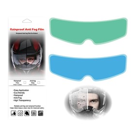 GLOWZEN Helmet, Anti-Fog Shield, Anti-Fog Film, Waterproof Film, Rainproof Film, Sticking, Visibility, High Transmittance, Anti-Glare, Clear, Pinlock Sheet, Set of 2