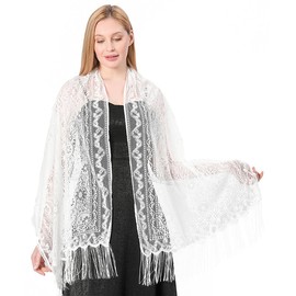 FAIRYGATE Scarf for Women UK Women's Scarves & Wraps Ladies Scarf Lace Scarf Shawls and Wraps Scarfs for Women Wedding A0621