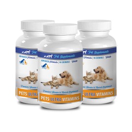 Minerals for Cats - PET Ultra Vitamins - Premium Minerals - for Cats and Dogs - Vitamin d for Pets - 3 Bottle (270 Chewable)