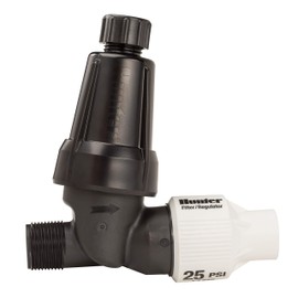 Hunter HFR-100-075-25 1" Inlet x 3/4" Outlet Filter Kit 150 Mesh Stainless Steel Filter 25 PSI Pressure Regulator for Micro/Drip Irrigation HFR10007525