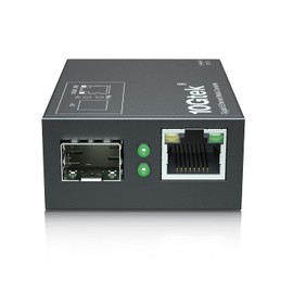 10Gtek [Mini Size] Gigabit Ethernet Media Converter, MultiMode Dual LC Fiber to Ethernet RJ45 Converter for 10/100/1000Base-Tx to 1000Base-SX(with a SFP MMF 850-nm Module), UL Certified, up to 550-m
