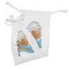Lunarable Oktoberfest Fabric Pouch Set of 2, Circle Shaped Frame