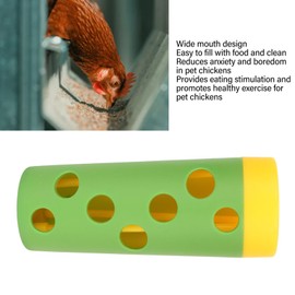 Chicken Treat Roller, Plastic Bite Resistant Chicken Feeder Toy Slow Feeding Chicken Treat Dispenser Interesting Safe Chicken Treat Feeder Toy for Hens Chicken Goose Duck Poultry
