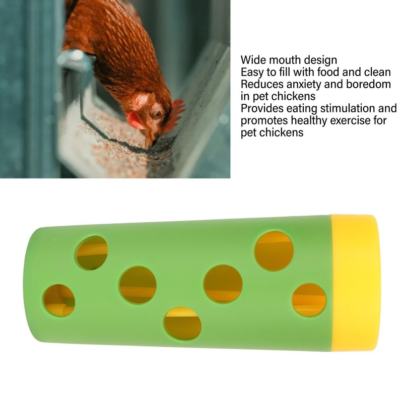 Chicken Treat Roller, Plastic Bite Resistant Chicken Feeder Toy Slow