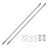 uxcell 2pcs Double Ended Stud Screws, M6x250mm 304 Stainless Steel