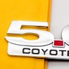 2Pcs Chrome Metal 5.0 Coyote V8 Logo Side 5.0L Emblem
