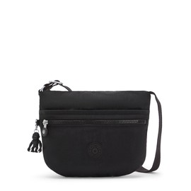 Kipling Women's Arto Small Crossbody, Lightweight Everyday Purse, Casual Nylon Shoulder Bag Handbag, Black Noir, 9.75''L x 8.25''H x 1.25''D