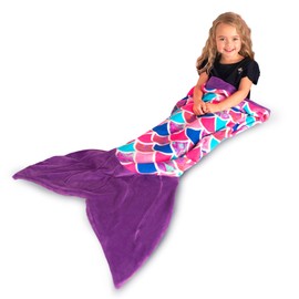 Fin Fun Mermaid Blanket for Girls and Women - Slip-On Blanket for Mermaid Fans - Available in 60 x 130 cm and 70 x 170 cm